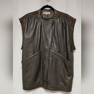 Gucci Men's Dark Vintage Leather Vest